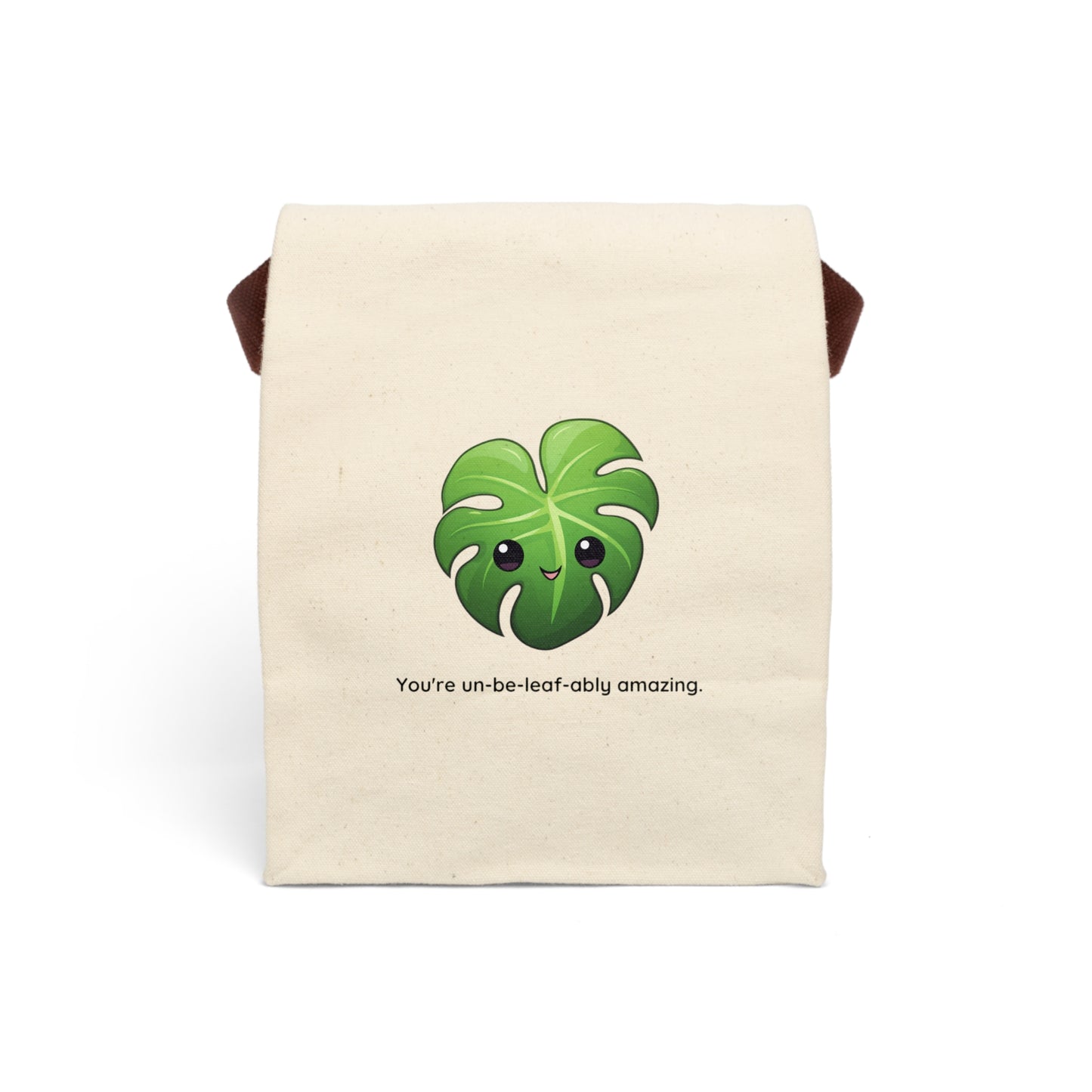 Monstera Canvas Lunch Bag With Strap