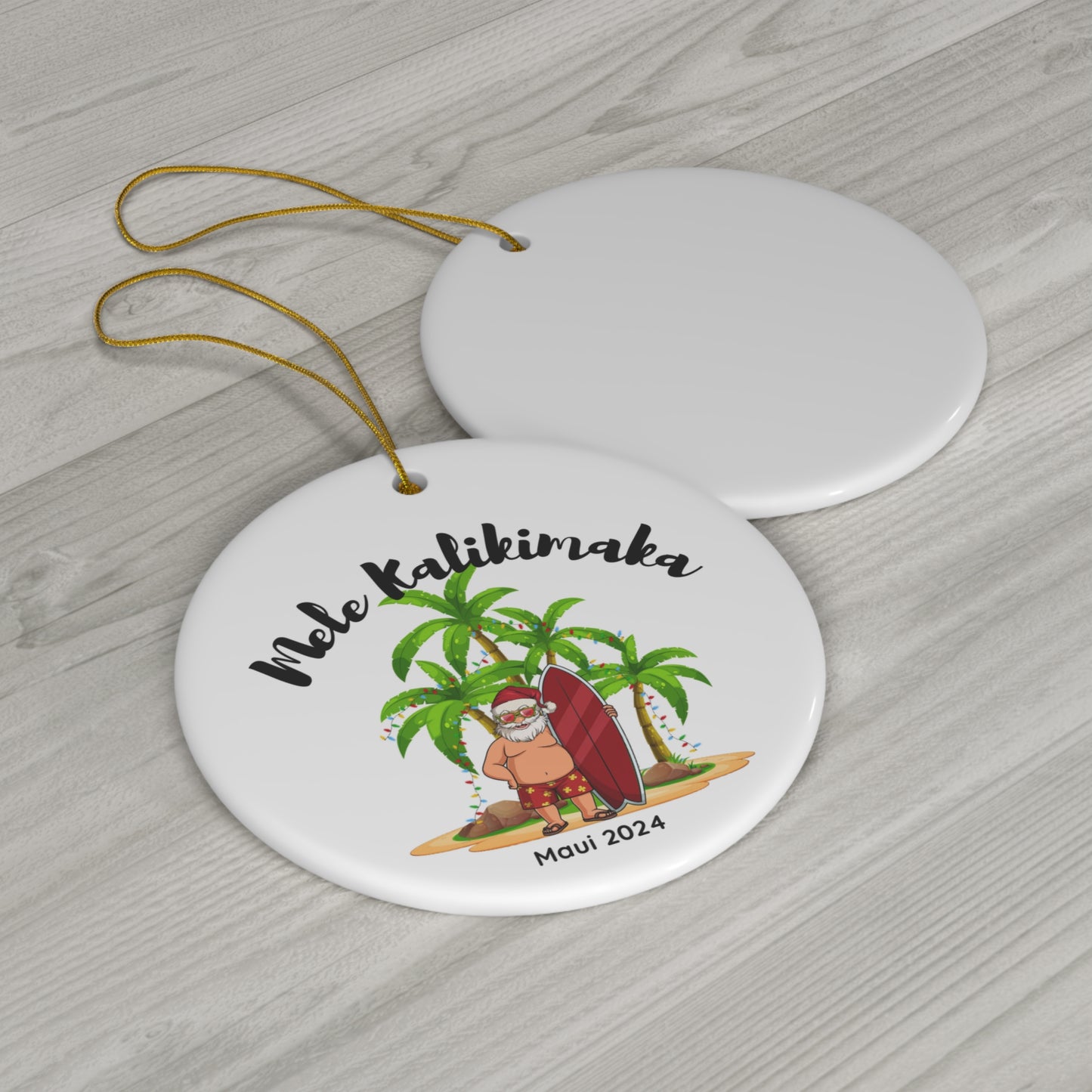 Santa Mele Kalikimaka Ornament